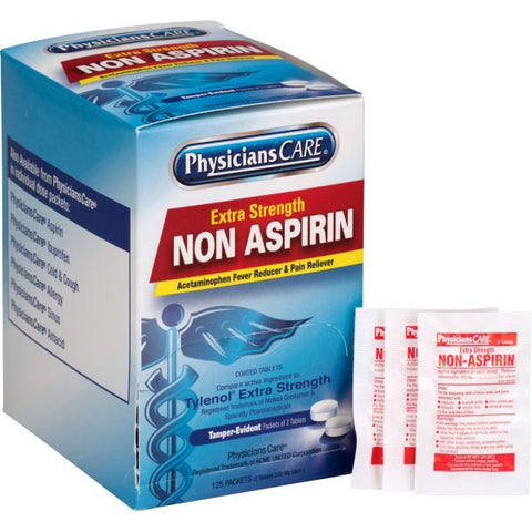 PhysiciansCare Extra Strength Non Aspirin Tablets 2/ Pack - 125 Packs