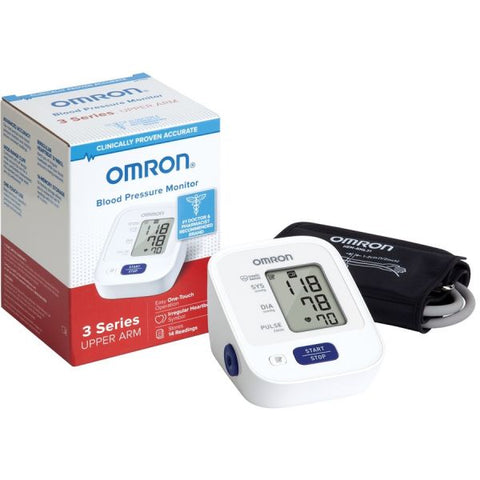 Omron 3 Series Upper Arm Blood Pressure Monitor For Blood Pressure - Irregular Heartbeat Detection, Easy-to-read Display, Memory Storage