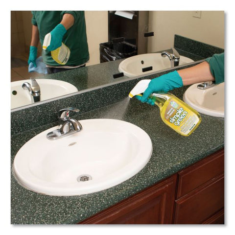 Simple Green Industrial Cleaner and Degreaser, Concentrated, Lemon, 24 oz Spray Bottle, 12/Carton