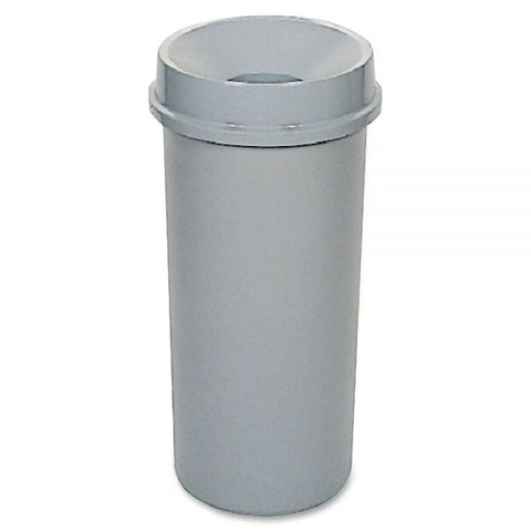 Rubbermaid Commercial Untouchable Round Funnel Top 16.2" Diameter - High-density Polyethylene - Gray