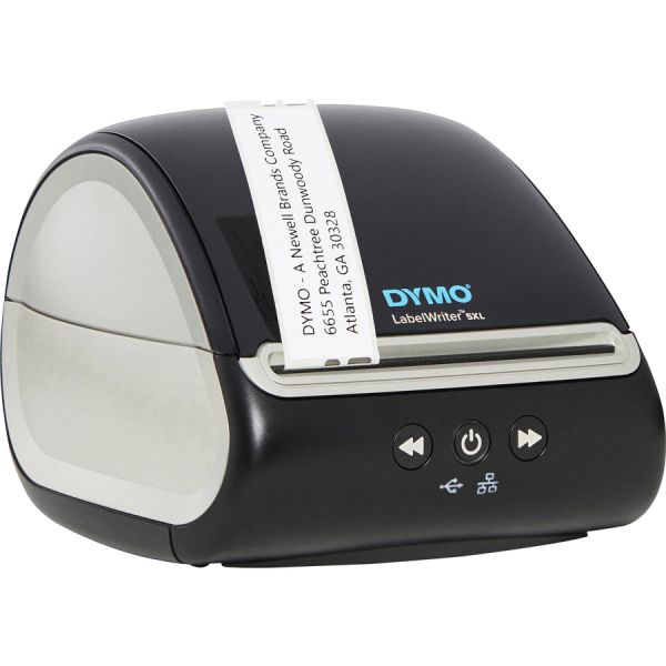 Dymo LabelWriter 5XL Direct Thermal Printer - Monochrome - Label Print - Ethernet - USB - Black 4.16" Print Width - 53 lpm Mono - 300 dpi - For PC, Mac