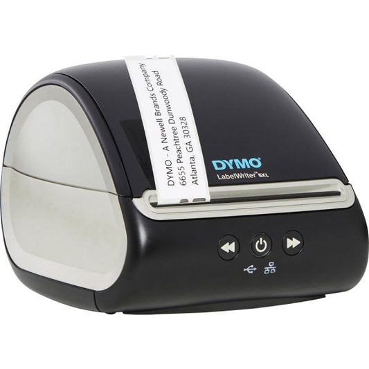 Dymo LabelWriter 5XL Direct Thermal Printer - Monochrome - Label Print - Ethernet - USB - Black 4.16" Print Width - 53 lpm Mono - 300 dpi - For PC, Mac