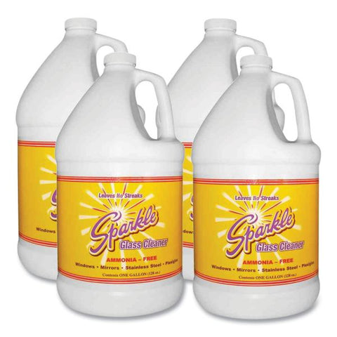 Sparkle Glass Cleaner, 1gal Bottle Refill, 4/Carton