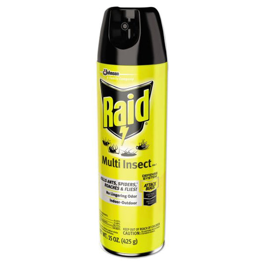 Raid Multi Insect Killer, 15 oz Aerosol Spray, 12/Carton