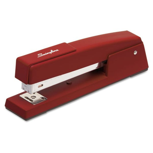 Swingline 747 Classic Full Strip Stapler, 20-Sheet Capacity, Lipstick Red