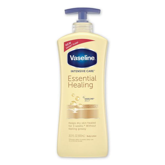 Vaseline Intensive Care Essential Healing Body Lotion, 20.3 oz, Pump Bottle