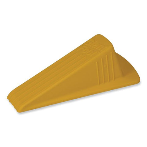 Master Caster Giant Foot Doorstop, No-Slip Rubber Wedge, 3.5w x 6.75d x 2h, Safety Yellow