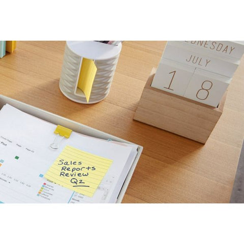 Post-it Notes Original Pads in Canary Yellow, Note Ruled, 3" x 3", 100 Sheets/Pad, 6 Pads/Pack