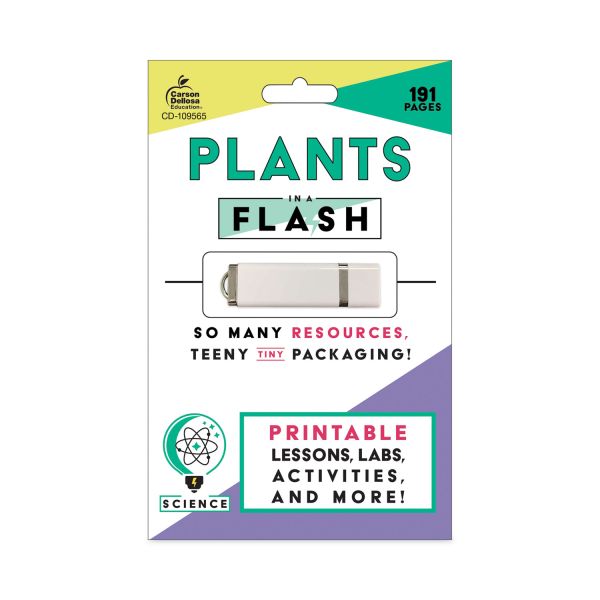 Carson-Dellosa Education In a Flash USB, Plants, Ages 5-8, 191 Pages