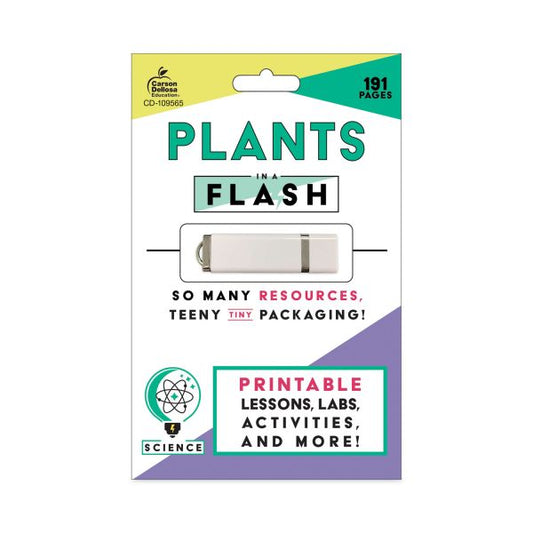 Carson-Dellosa Education In a Flash USB, Plants, Ages 5-8, 191 Pages