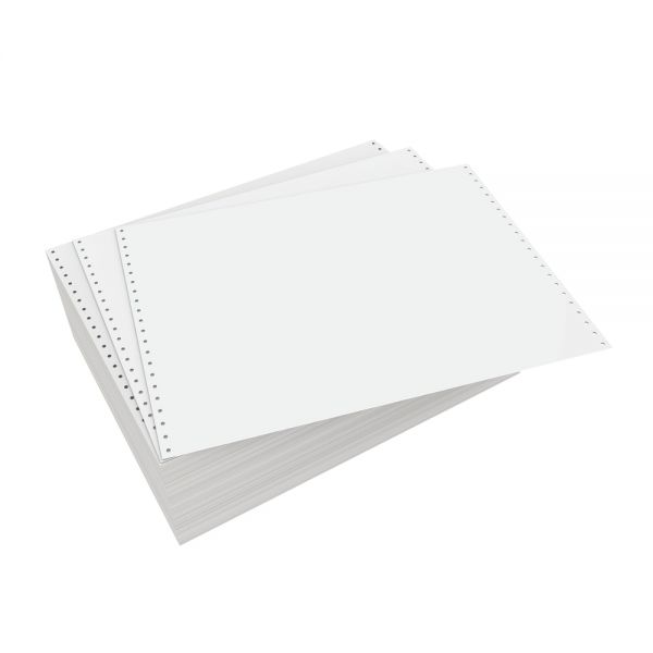 Domtar Continuous Form Paper, Unperforated, 14 7/8" x 11", 18 Lb, White, Carton Of 3,000 Forms