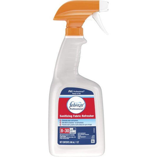 Febreze Sanitizing Fabric Refresh Ready-To-Use Liquid - 128 fl oz (4 quart) - Fresh Scent - 3 / Carton