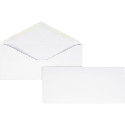 Business Source No. 10 V-Flap Envelopes, 24 lb, Gummed Flap, Wove, 250 / Box Business - #10 - 4 1/8" Width x 9 1/2" Length - 24 lb - Gummed Flap - Wove - 250 / Box - White