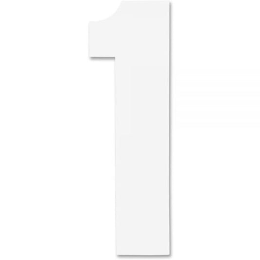 Chartpak Vinyl Helvetica Style Letters/Numbers 10 x Numbers, 67 x Capital Letters Shape - Self-adhesive - Helvetica Style - Easy to Use - 2" Height x 12" Length - White - Vinyl - 1 / Pack