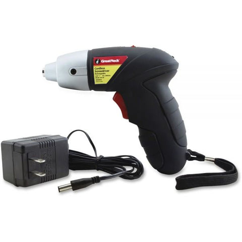 Great Neck 4.8V Cordless Screwdriver, 4 Bits, 200RPM