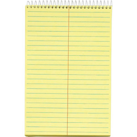 Tops Docket Steno Pad 6" x 9" - Gregg Ruled - Forest Green Cover - Yellow Paper - 100 Sheets/ Pad - 1 Each