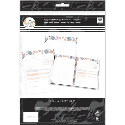 Happy Planner Big Filler Paper, 8-1/2" x 11", 40 Sheets, Florals