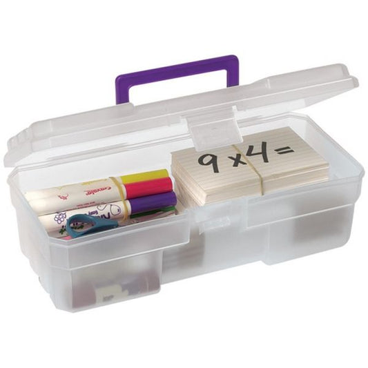 Akro-Mils 12" All-purpose Storage Box External Dimensions: 6" Width x 12" Depth x 4" Height - Latching Closure - Plastic - Clear - 1 Each