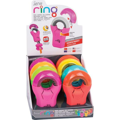 So-Mine Serve Ring Eraser & Sharpener Plastic - Multicolor - 1 Each