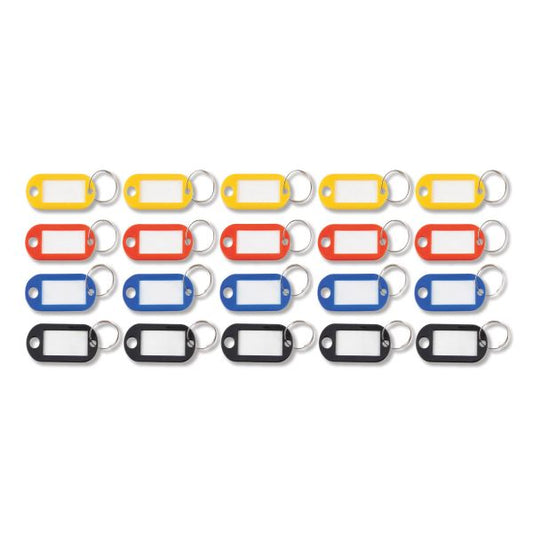 Advantus Key Tags Label Window, 0.88 x 0.19 x 2, Assorted, 20/Pack