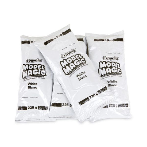 Crayola Model Magic Modeling Compound, 8 oz Packs, 4 Packs, White, 2 lbs