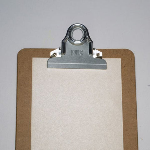 OIC 6" x 9" Memo Wood Clipboard 6" x 9" Actual Board Size - Sturdy Spring Clip - 1" Clip Capacity - Hardboard - Brown - 1 Each - For Use With 5" x 8" Pads/Papers