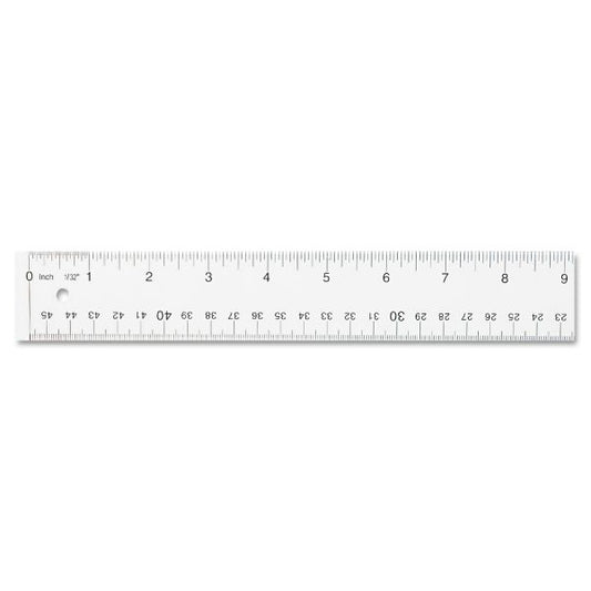 Westcott Clear Flexible Acrylic Ruler, Standard/Metric, 18" Long, Clear