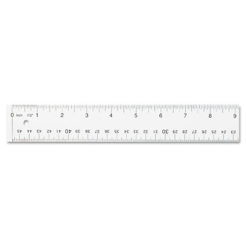 Westcott Clear Flexible Acrylic Ruler, Standard/Metric, 18" Long, Clear