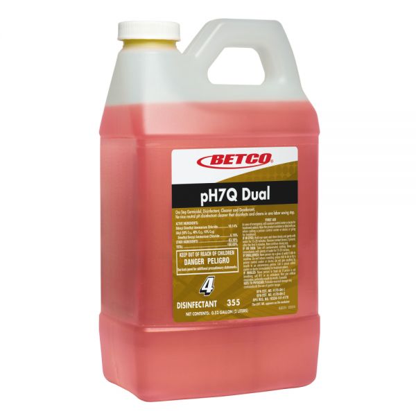 Betco pH7Q Dual Disinfectant, Citrus Scent, 67.63 Oz Bottle