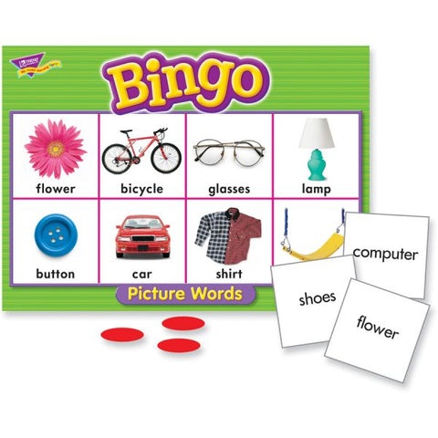 Trend Picture Words Bingo Game Educational - 3 to 36 Players - 1 Each