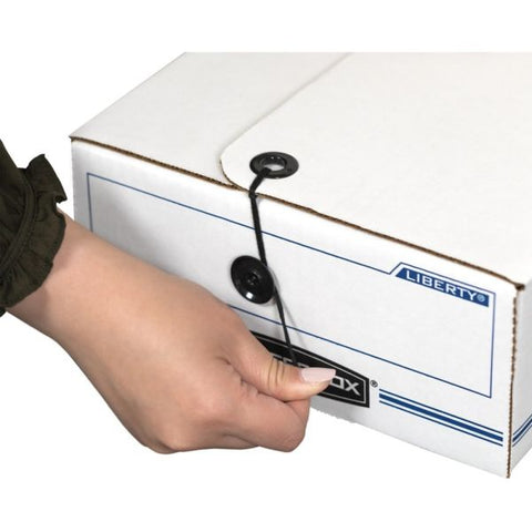 Bankers Box LIBERTY Check and Form Boxes, 6.25" x 24" x 4.5", White/Blue, 12/Carton