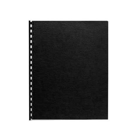 Fellowes Linen Presentation Binding Covers Letter Size - 8.5" x 11" - Black - Unpunched - Wood Pulp - 200/ Pack