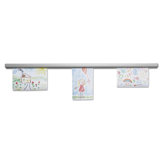 Advantus Grip-A-Strip Display Rail, 48 x 1.5, Aluminum Finish