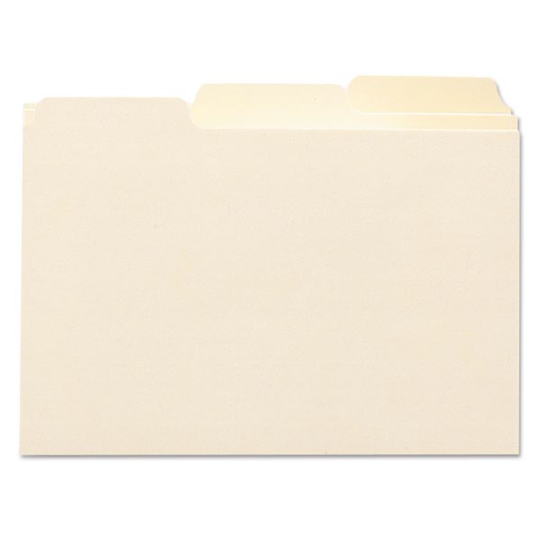 Smead Manila Card Guides, 1/3-Cut Top Tab, Blank, 4 x 6, Manila, 100/Box