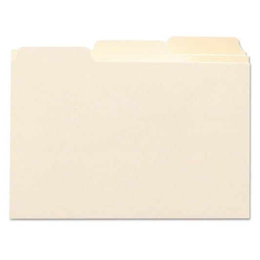 Smead Manila Card Guides, 1/3-Cut Top Tab, Blank, 4 x 6, Manila, 100/Box