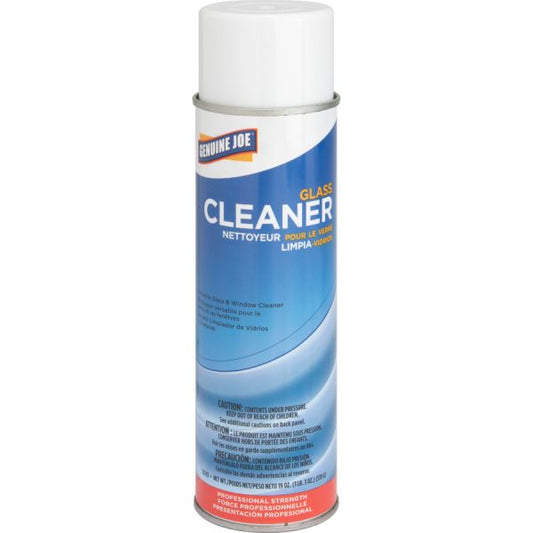 Genuine Joe Glass Cleaner Aerosol 19 oz Size - Aerosol - 12/ Carton