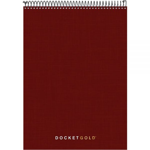 TOPS Docket Professional Wirebound Project Pads 8.50" x 11.75" - Narrow Ruled - Wire Binding - 70 Sheets - Black Cover - 1 Each