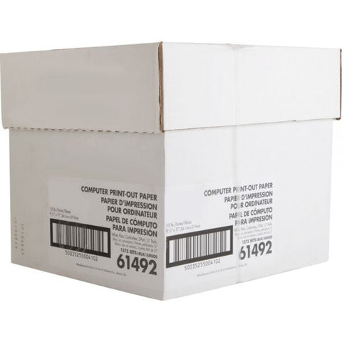 Sparco 2-Part Computer Paper 9 1/2" x 11" - 15 lb Paper Weight - White - 1,575/ Carton