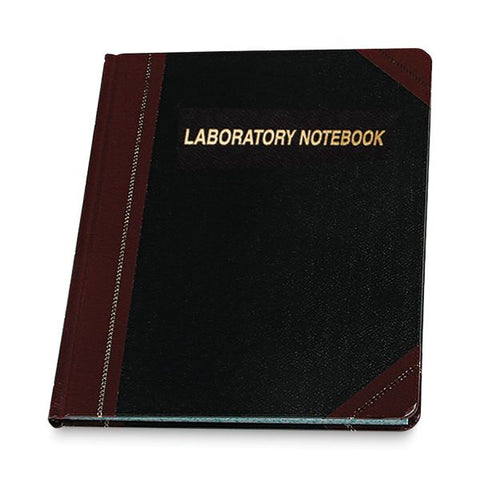 Boorum & Pease Laboratory Notebook, Data/Lab-Record Format, Black/Red Cover, 10.38 x 8.13, 150 Sheets