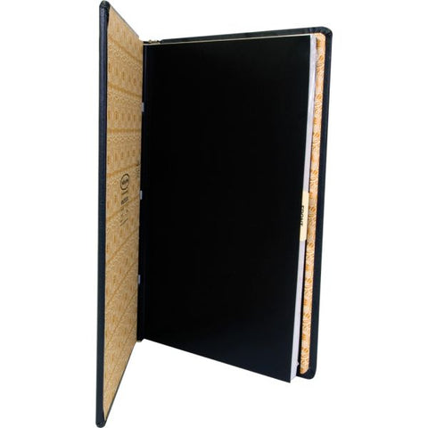 Wilson Jones Looseleaf Corporation Minute Book, 1 Subject, Unruled, Black/Gold Cover, 14 x 8.5, 250 Sheets