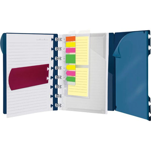 Ampad Versa Crossover Notebook, 3 Subject, Wide/Legal Rule, Navy Cover, 11 x 8.5, 60 Sheets