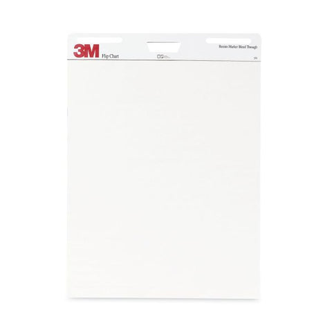 3M Professional Flip Chart, Unruled, 25 x 30, White, 40 Sheets, 2/Carton