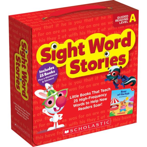 Scholastic Sight Word Stories Single Set A, Pre-K to Kindergarten, Set Of 25 Books