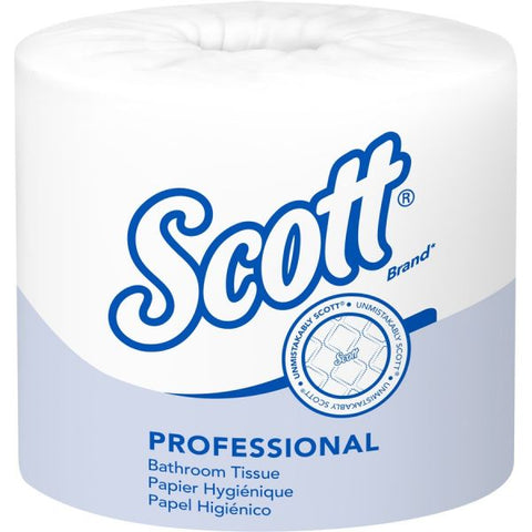 Scott Professional Standard Roll Bathroom Tissue 1 Ply - 4" x 4" - 1210 Sheets/Roll - White - For Bathroom - 80 / Carton