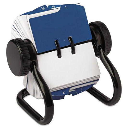 Rolodex Open Rotary Card File, Holds 250 1.75 x 3.25 Cards, Black