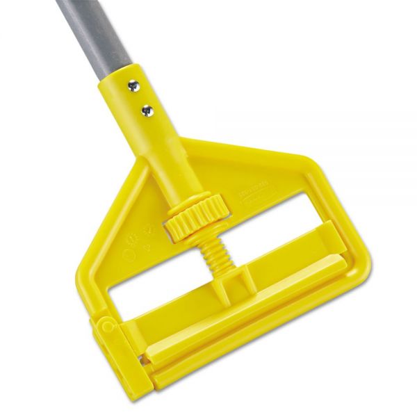 Rubbermaid Commercial Invader Fiberglass Side-Gate Wet-Mop Handle, 1" dia x 54", Gray/Yellow