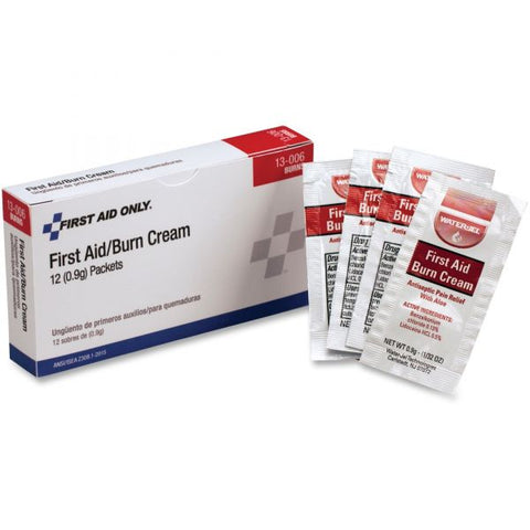 PhysiciansCare by First Aid Only First Aid Kit Refill Burn Cream Packets, 0.1 g Packet, 12/Box