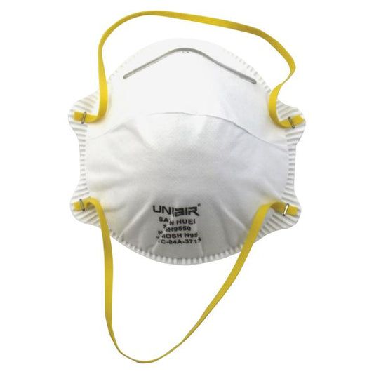 ProGuard Particulate Respirators Comfortable, Adjustable Nose-piece, Disposable - Mist, Dust, Respiratory, Pollen Protection - White - 20 / Box