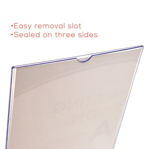 deflecto Superior Image Double Sided Sign Holder, 8.5 x 11 Insert, Clear