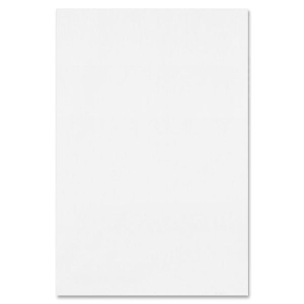 TOPS Second Nature Gum Top Recycled Pads 100 Sheets - Plain - Double Stitched - 4" x 6" - White Paper - Recycled - 12 / Pack